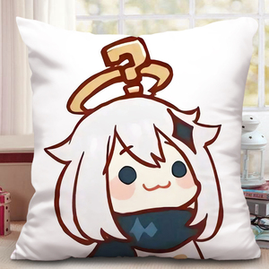 定制原神派蒙抱枕可爱表情包刻晴靠枕卡通动漫中午睡觉垫枕