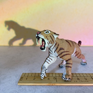 剑齿虎 safari 刃齿虎动物模型儿童认知早玩具教具 老虎 古兽史前