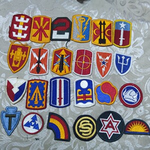 美国美产美军军版原品公发陆军彩章彩色臂章非三沙四丛m65 需缝制