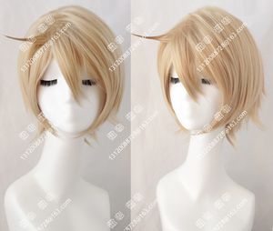 cosplay假发 淡金色短发aph 黑塔利亚 美国 阿尔弗雷德·f·琼斯