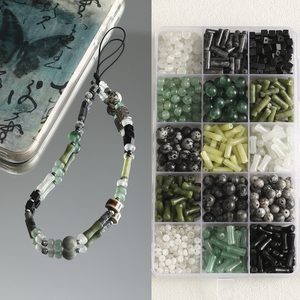 水墨丹青 新中式天然石散珠串珠diy配件材料包珠子手机链项链手链