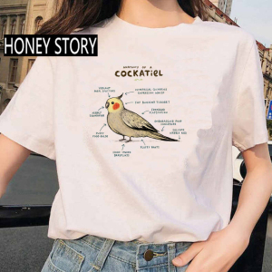 Anatomy Of Animal T shirt动物解析创意图案鹦鹉火烈鸟女短袖T恤