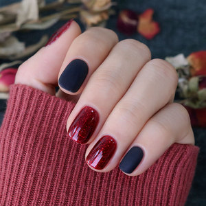 玩卡095草莓糖红色亮片晶晶树脂美甲店光疗甲油胶持久可卸彩胶