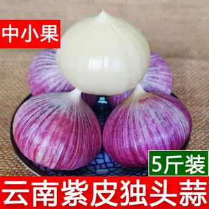 云南紫皮独头蒜2022新蒜5斤新挖大理3号蒜大蒜头辛辣糖醋蒜腊八蒜