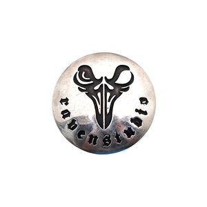 渡鸦工作室 原创品牌专属logo刻字 财布扣 diy皮具五金 925银手工