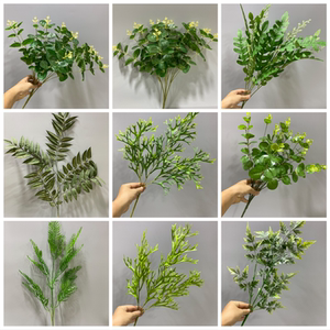 绿色系叶材婚庆仿真森系尤加利苹果叶龟背婚礼堂装饰路引插花配草