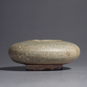 复古越窑秘色水盂上林湖窑 包老保真古玩老窑瓷器文房高古瓷摆件s