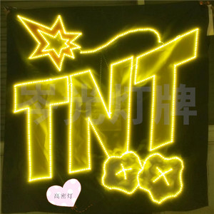 时代少年团TNT应援演唱会灯牌超薄羽纱软折叠超小头戴LED团购定制