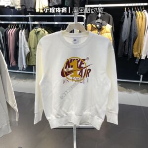 nike耐克女装宽松复古印花卫衣air force 1套头衫 fb7651-133/365