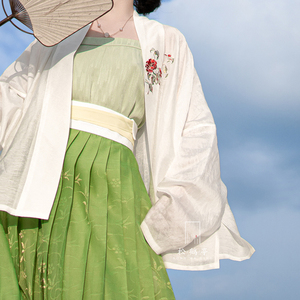 松鹤亭 未尽之言 定织龟甲纹天丝飞机袖方领半袖铁拐墓原创汉服