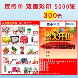 宁波印刷a3 a4dm单页说明书印刷彩页 画册说明书 超市宣传单印刷