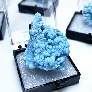 天然球状三水铝晶体标本原矿收藏教学科普认知矿物晶体盒子矿