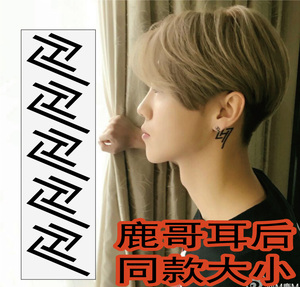 鹿晗lh7纹身贴