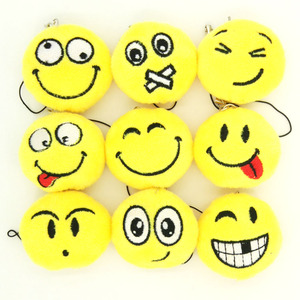 qq表情钥匙挂件毛绒挂件钥匙扣包包挂件可爱卡通emoji表情小吊坠