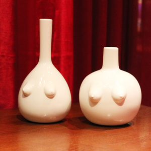 【乳房艺术花瓶】粉红丝带产康私密生殖美容院会所创意摆件花瓶
