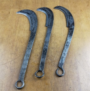 日本进口原装二手柴刀镰刀手工段打手柄一体户外刀带款 使用 收藏