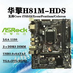 asrock/华擎科技 h81m-hds dgs1150台式机电脑主板b85z97ddr3i5i7