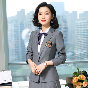 幼师衣服套装女幼儿园园服老师工作服秋冬季教师酒店前台职业装