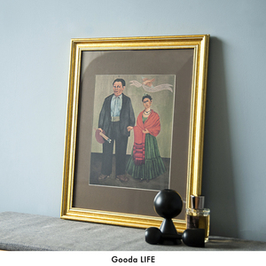 GoodaLIFE|独家Frida弗里达与迭戈结婚照结婚画像轻奢金框装饰画
