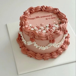 网红ins蛋糕韩式复古蛋糕女神款动物奶油 广州深圳同城送