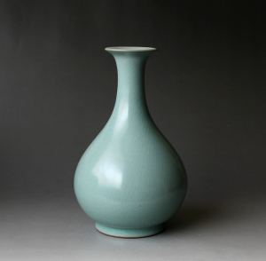早期王君子汝瓷粉青釉玉壶春瓶 北宋汝窑原型