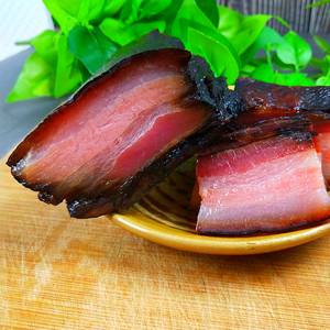 贵州特产农家自制烟熏五花腊肉500g铜仁特色美食柴火土猪苗家腊肉