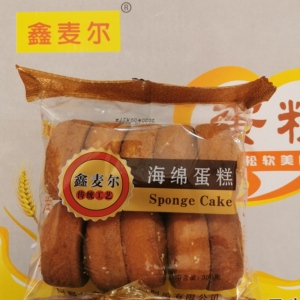 鑫麦尔海绵蛋糕老式手工传统糕点300克童年零食4包23.8元包邮
