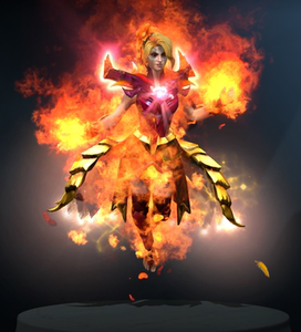 dota2 火女 莉娜 lina 壮丽之焰 bug饰品 套装 燃烧末日 黯淡 头