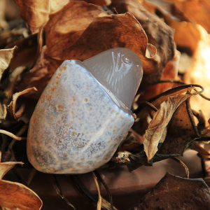 新疆玉髓 戈壁玛瑙 拂晓玛瑙冰花玛瑙 小鸡出壳 女生款手把件灰色
