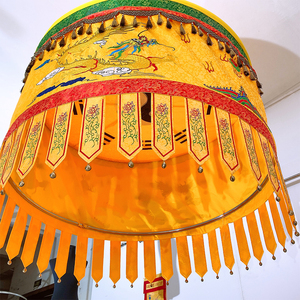 道教佛教用品宝盖伞华盖黄龙伞黄罗伞佛顶经幡道幡装饰刺绣品订制