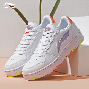 李宁板鞋女款2022新款厚底运动鞋惟吾秋冬白色百搭休闲鞋子小白鞋