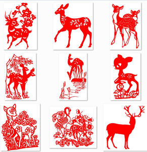 葵花宝典司马迁淘宝动物剪纸图案素材传统手工十二生肖民俗刻纸窗花