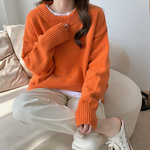 橙橘色毛衣