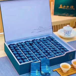 2021年新款金属茶叶通用款礼盒包装盒一斤装兰色500g排泡厂家直销