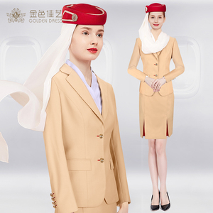 阿联酋航空空姐制服职业套装女秋2019新款时尚艺考面试正装工作服