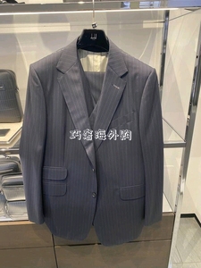 【英国代购】dunhill/登喜路 男士三件套条纹西服套装 特价