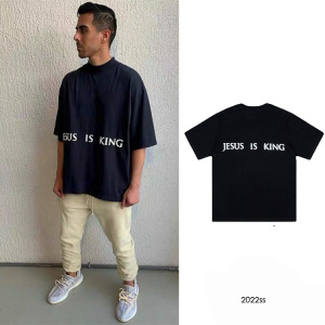 2022潮牌ins同款cpfm侃爷短袖t恤三神油画宽松上衣休闲潮男女情侣