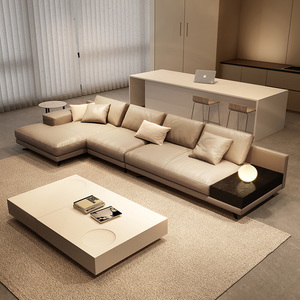 纳威意式极简真皮沙发头层牛皮客厅现代轻奢意大利奢华高端大气