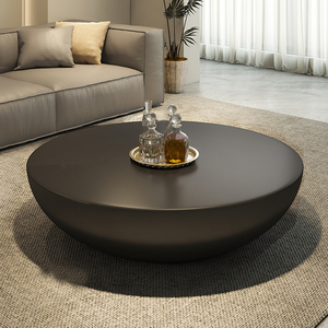 纳威意式极简圆形茶几客厅家用2023新款现代轻奢ins风设计师矮桌