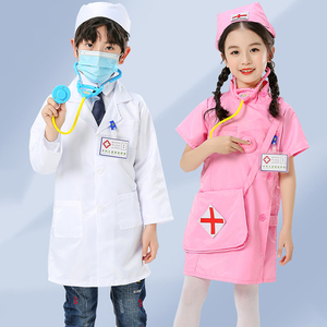 圣诞节儿童医生服装牙医职业装扮角色cosplay表演衣服护士小女孩