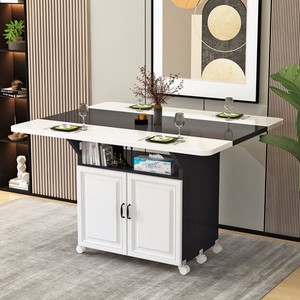 超薄折叠餐桌桌子家用靠墙现代简约轻奢设计师款多功能小户型创意