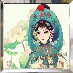 中国风钻石绣戏曲京剧青衣花旦钻石画方钻人物手工贴钻十字绣脸谱