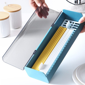 筷子家用厨房收纳盒便携式收纳加长防尘餐厅装筷子勺子沥水餐具盒