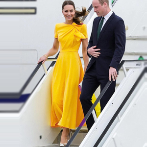 凯特王妃明星同款法式高级感长裙夏季新款气质优雅女神黄色连衣裙