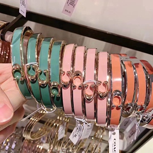美雨小铺美国代购coach蔻驰珐琅磁扣手镯多色直邮