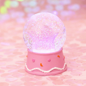 淘宝甜美风少女心星星月亮水晶球七彩灯光亮粉水球创意学生儿童小礼品