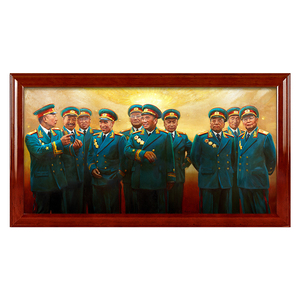 十大元帅合影集体照画像摆件客厅壁画挂像油画布挂画装饰有框墙画