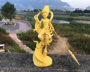 崖柏黄杨木血檀木雕刻变身哪吒混天绫乾坤圈红缨枪哪吒魔童降世