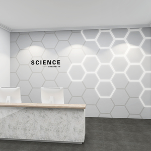 3d几何菱形壁纸科技感美容院前台公司办公室logo形象背景墙纸墙布
