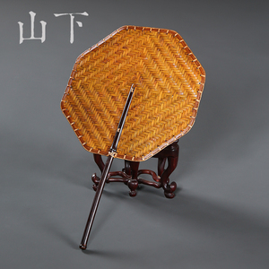 安吉手工竹编团扇芭蕉扇中式古风扇子仿古竹扇夏季圆扇子古典把玩